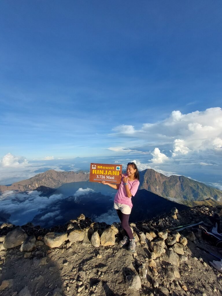 Top of Rinjani mount